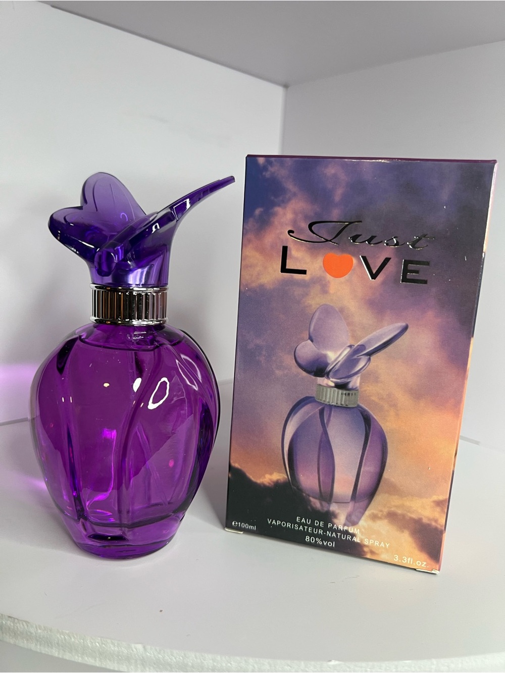 Just Love Purple Butterfly Inspired Bottle Perfume 100ml